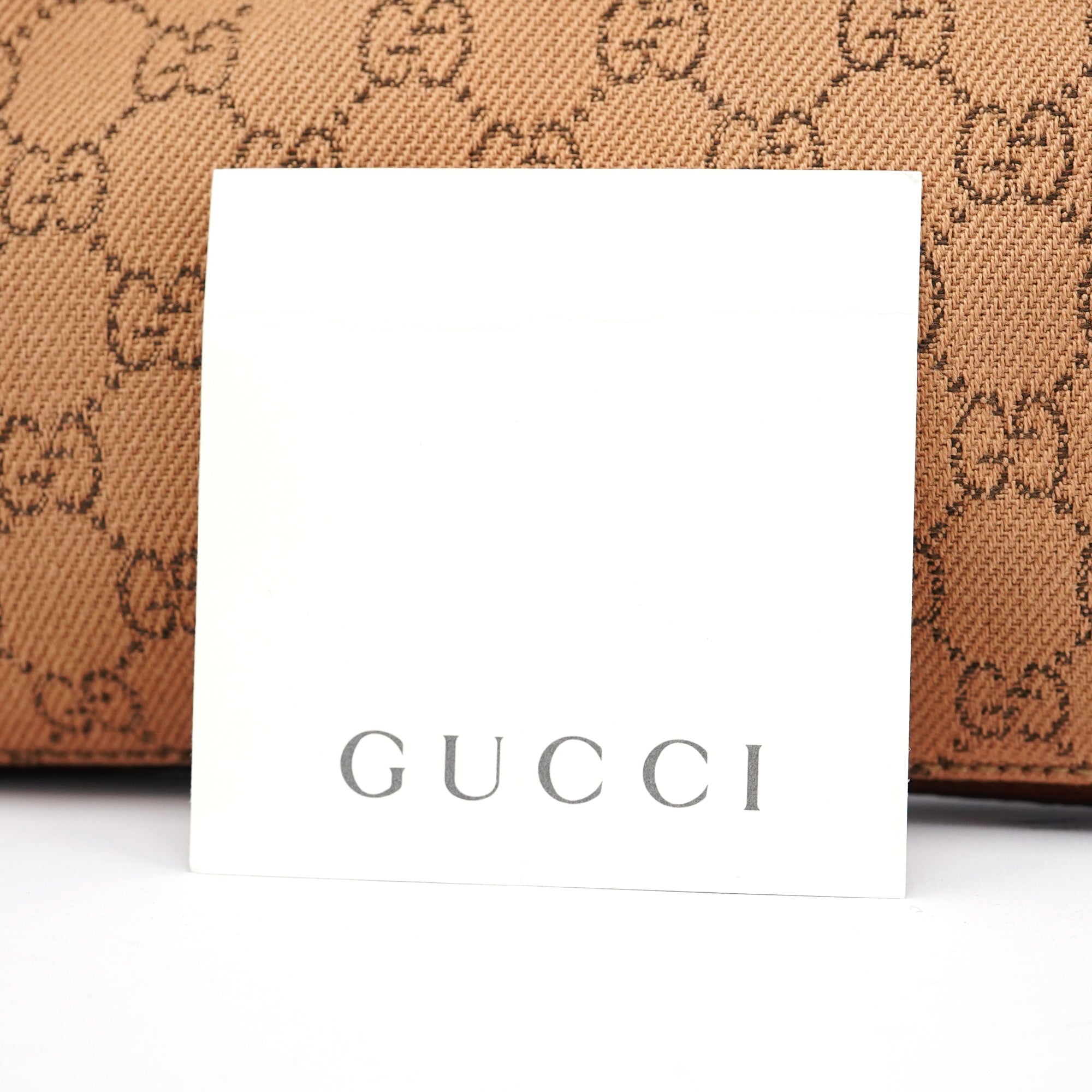 101345 Beige Brown GG Horsebit Tote Bag