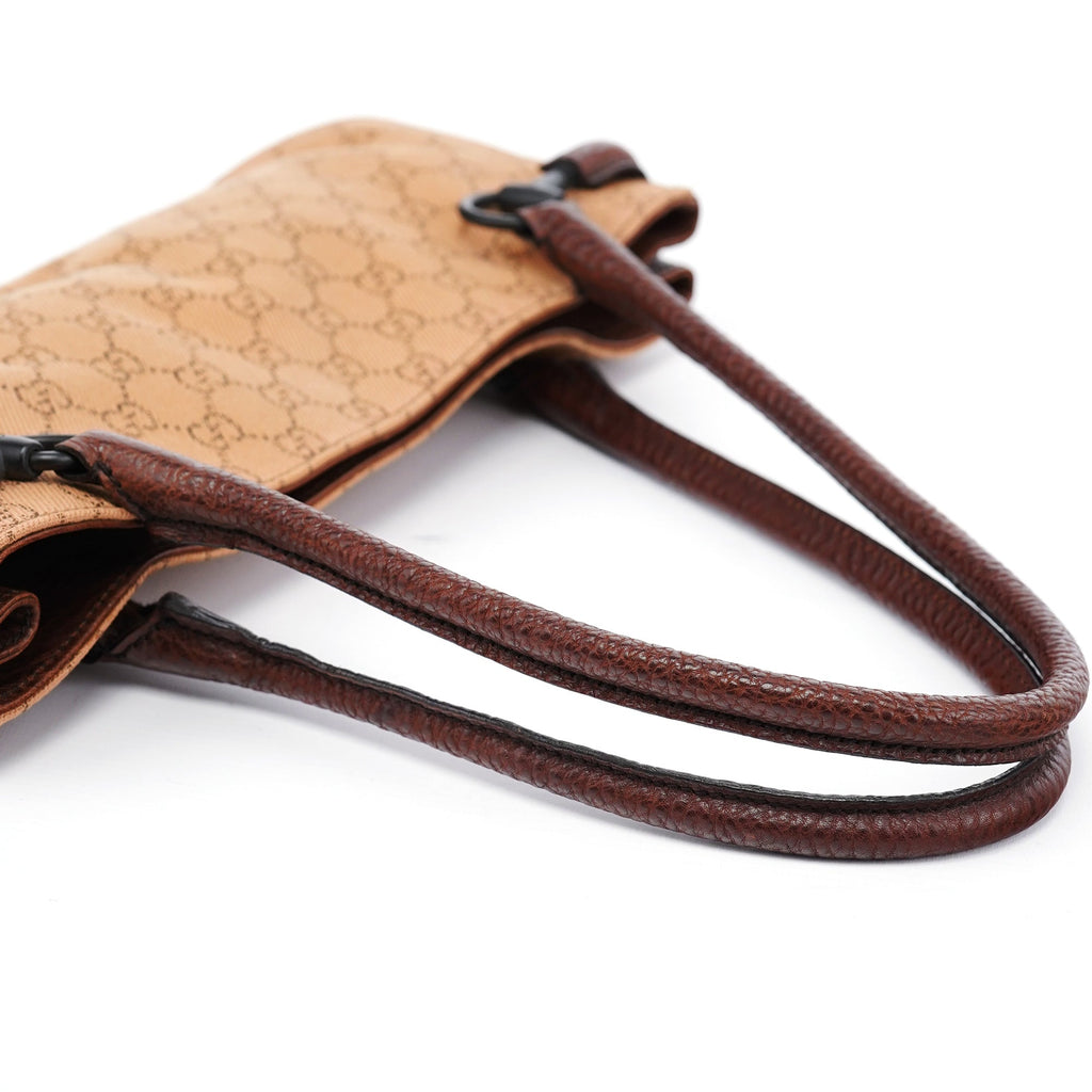101345 Beige Brown GG Horsebit Tote Bag