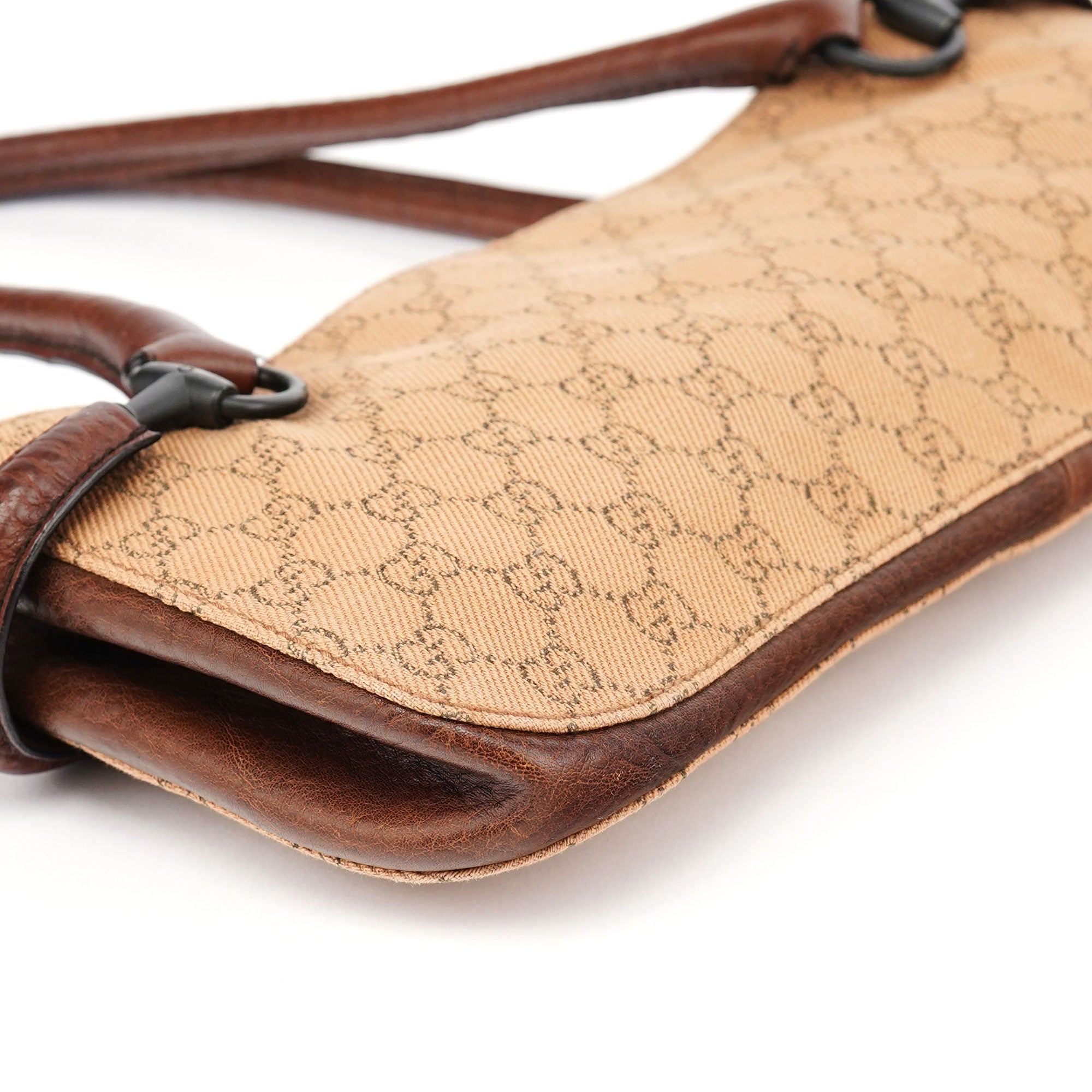 101345 Beige GG Horsebit Tote Bag