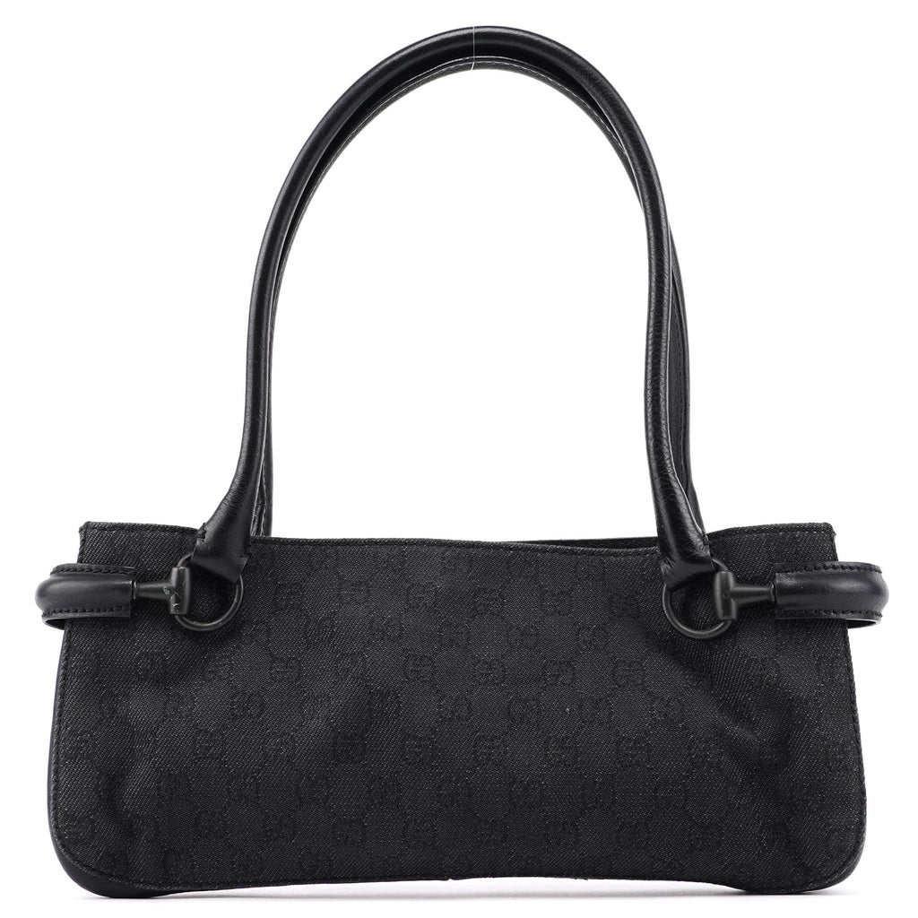101345 Black GG Horsebit Tote