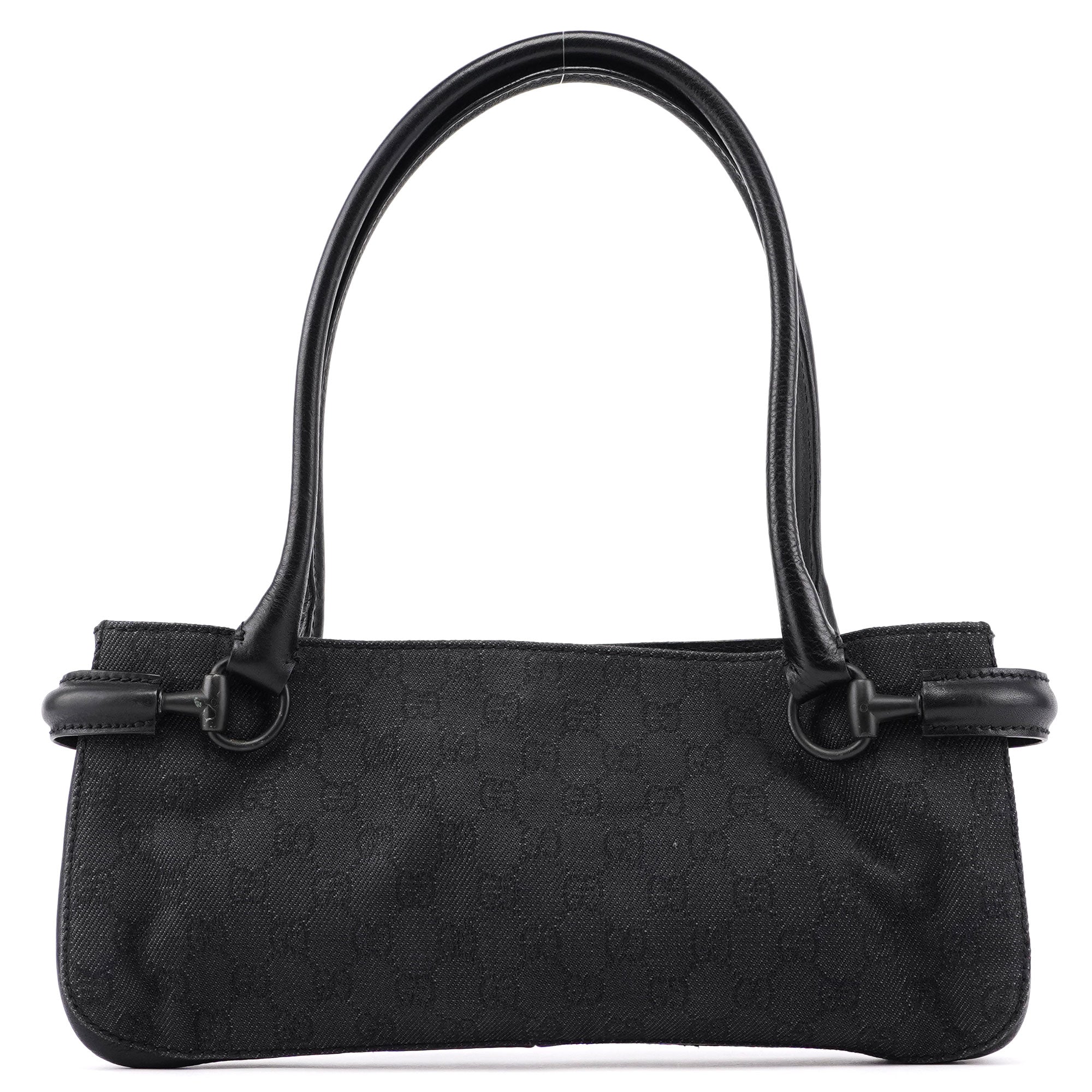 101345 Black GG Horsebit Tote