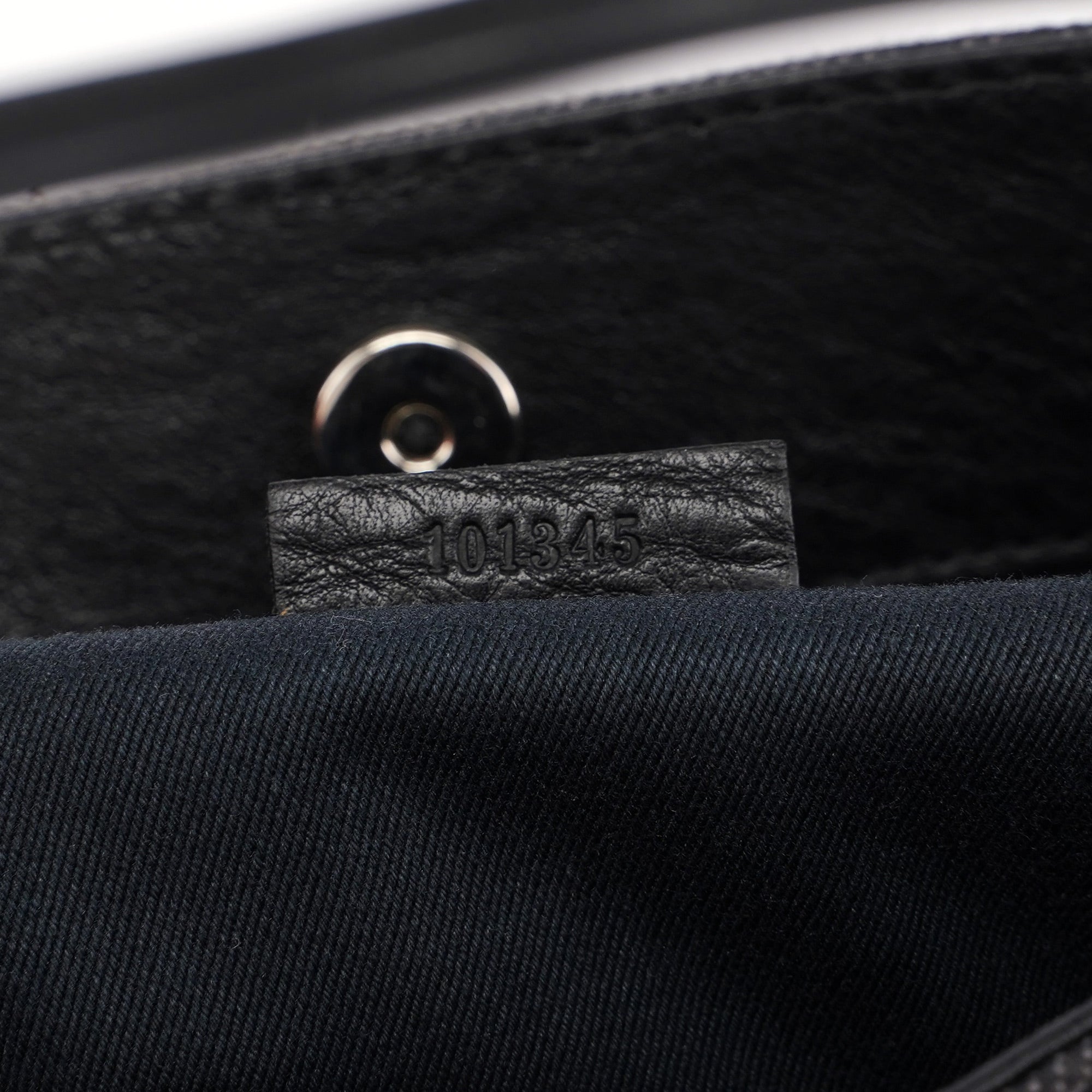 101345 Black GG Horsebit Tote