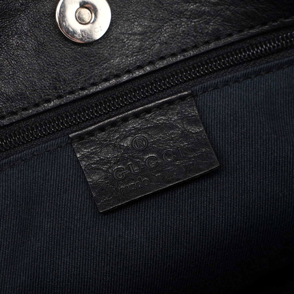 101345 Black GG Horsebit Tote