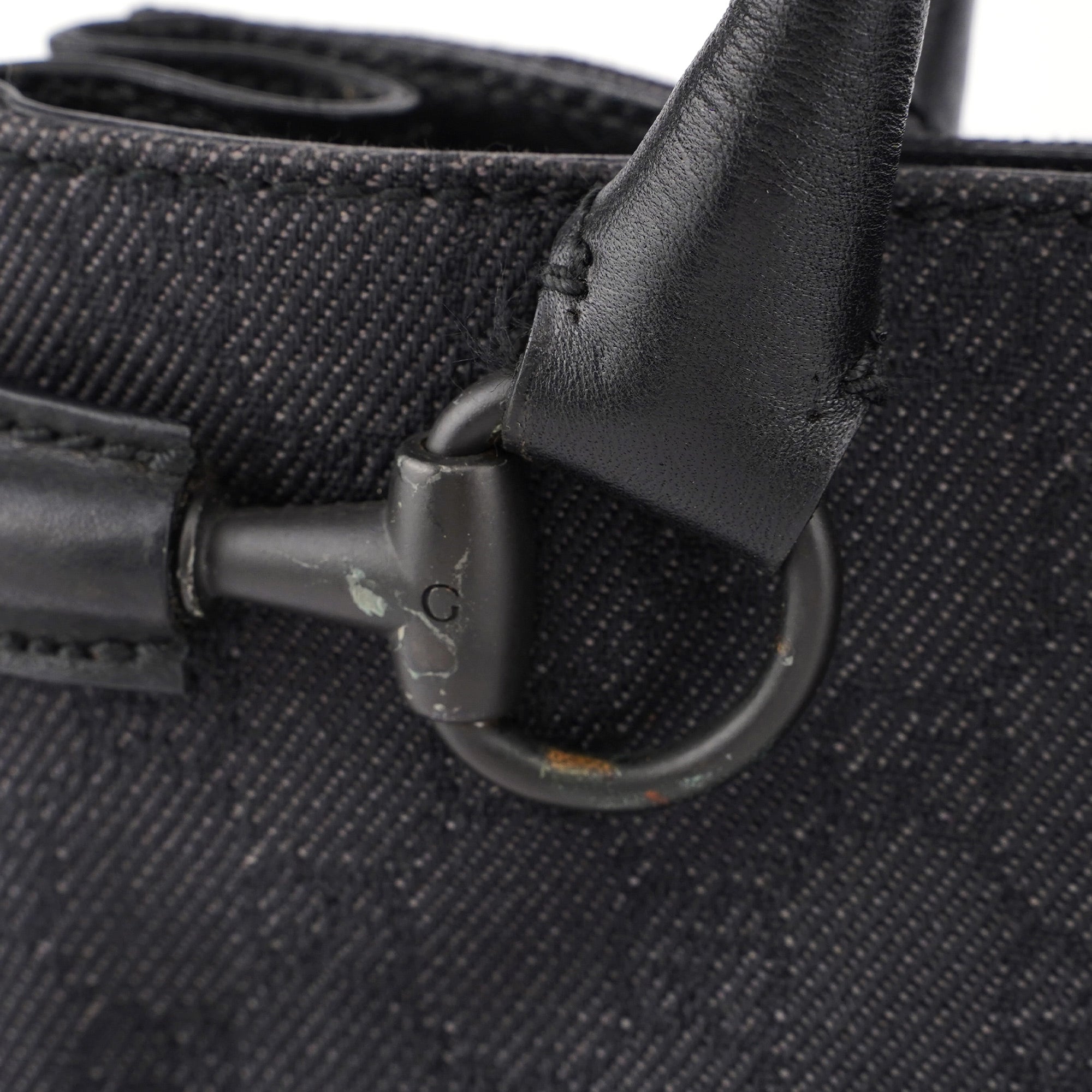 101345 Black GG Horsebit Tote
