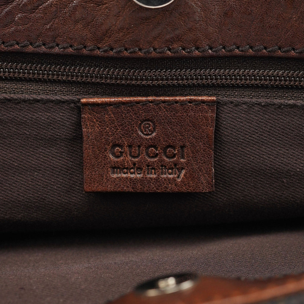 101345 Brown GG Horsebit Tote Bag