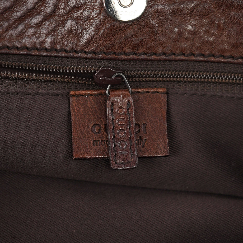 101345 Brown GG Horsebit Tote Bag