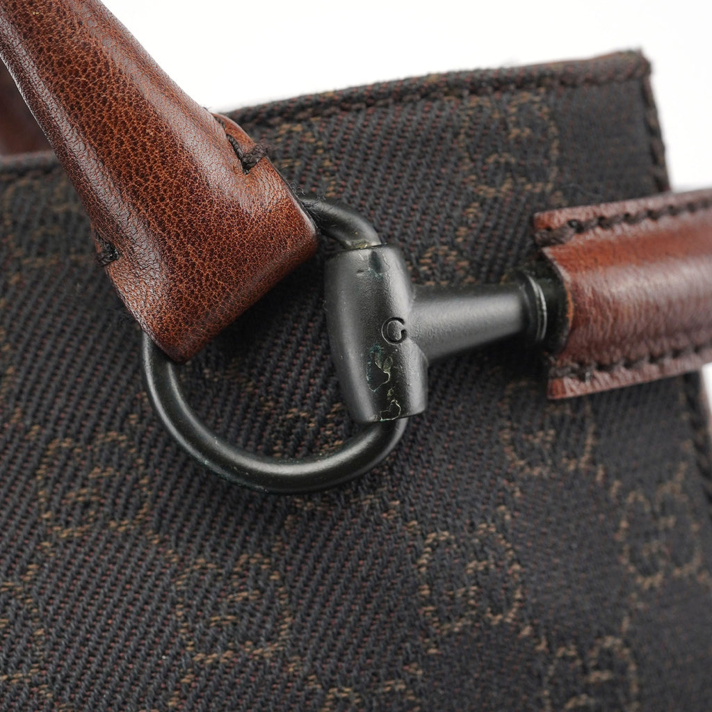 101345 Brown GG Horsebit Tote Bag