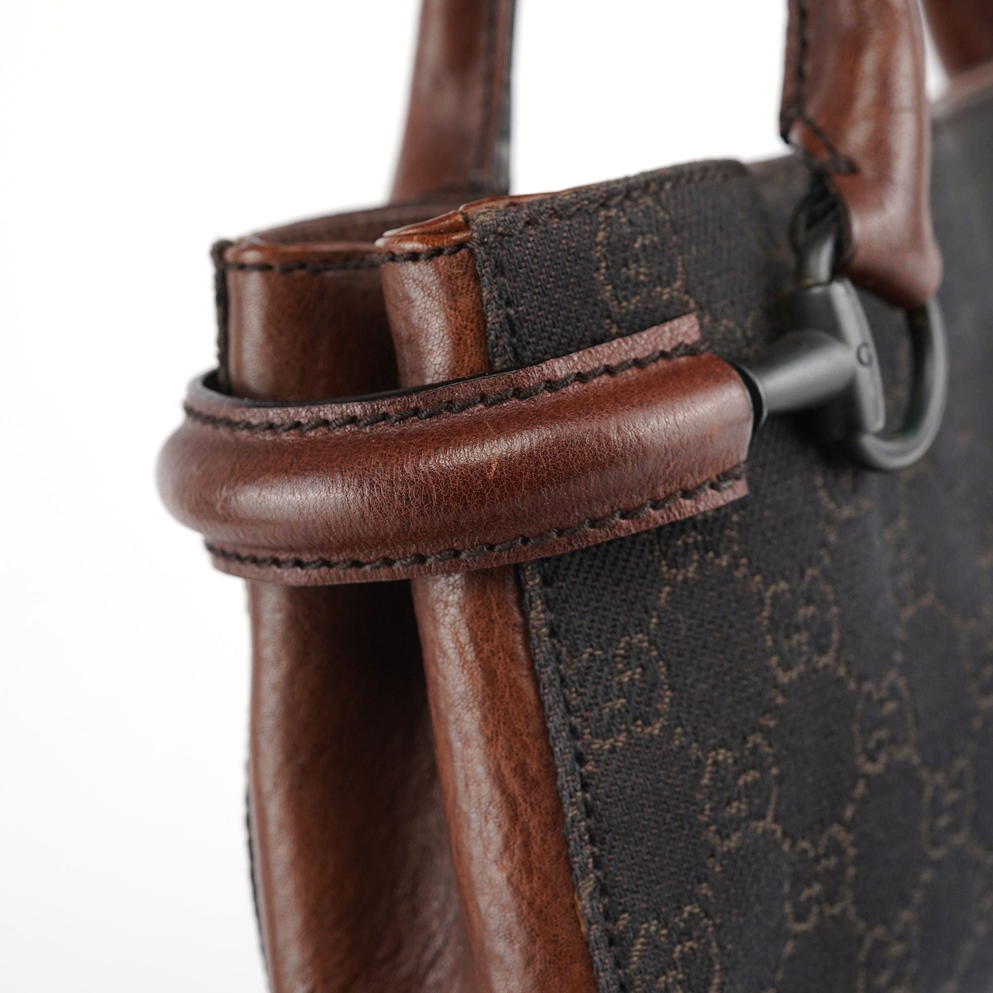 101345 Brown GG Horsebit Tote Bag
