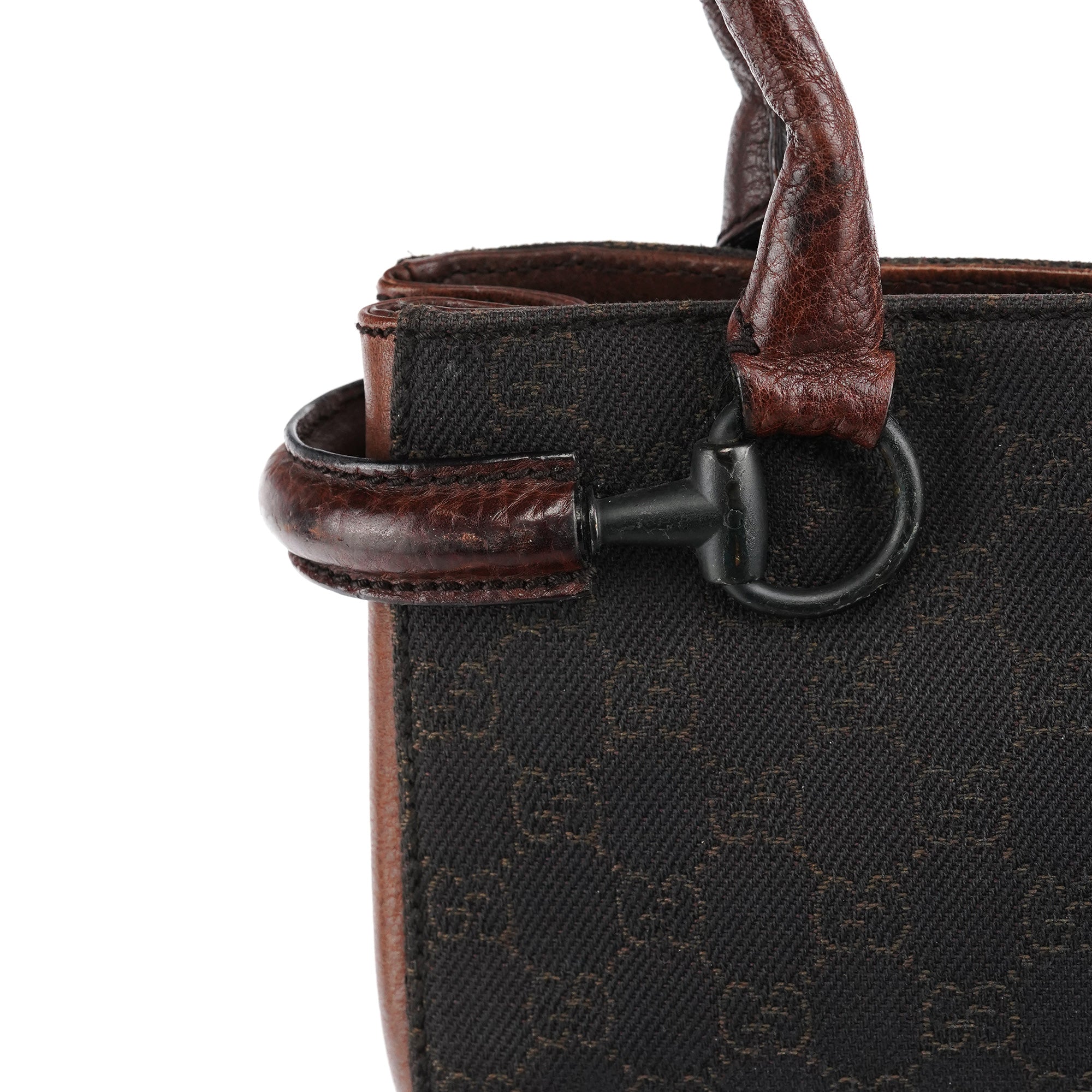 101345 Brown GG Horsebit Tote Bag