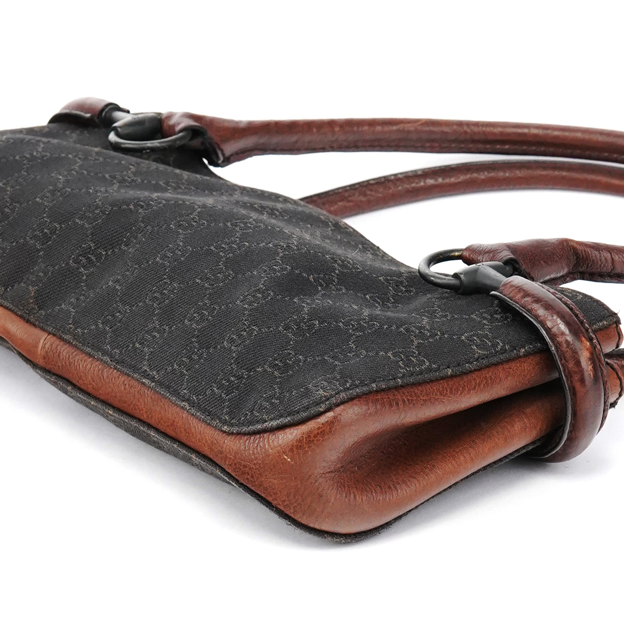 101345 Brown GG Horsebit Tote Bag