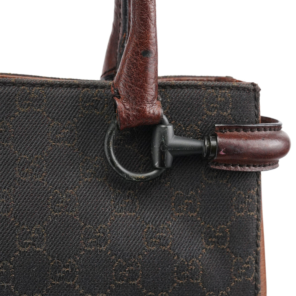 101345 Brown GG Horsebit Tote Bag
