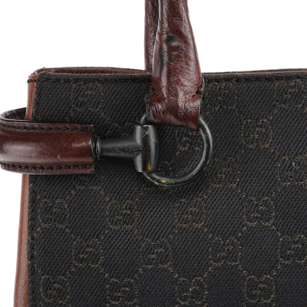 101345 Brown GG Horsebit Tote Bag