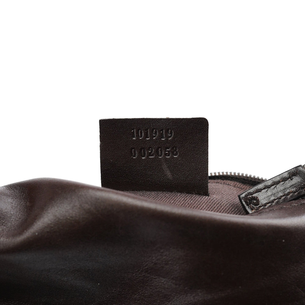 101919 Brown GG Leather Tote Bag