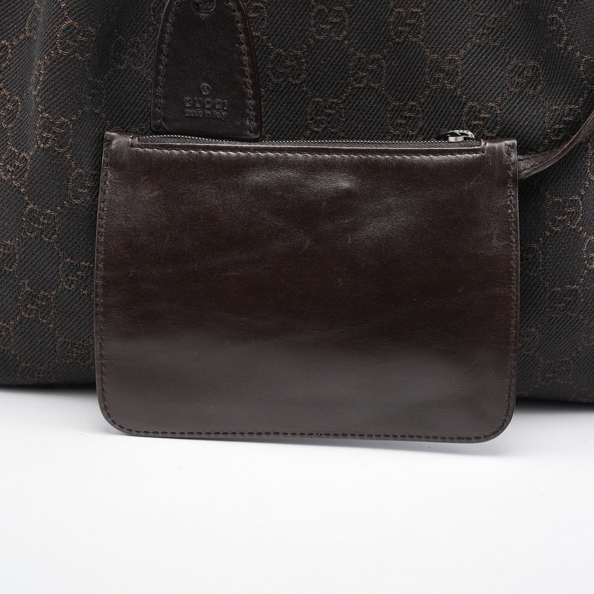 101919 Brown GG Leather Tote Bag