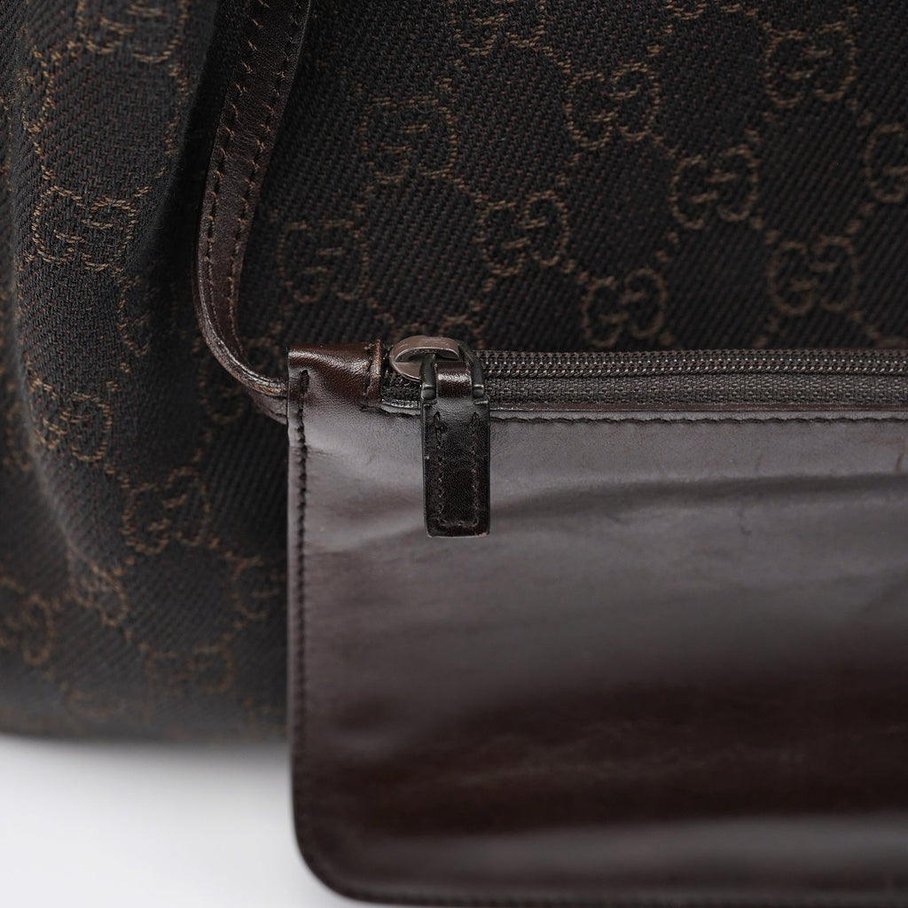 101919 Brown GG Leather Tote Bag