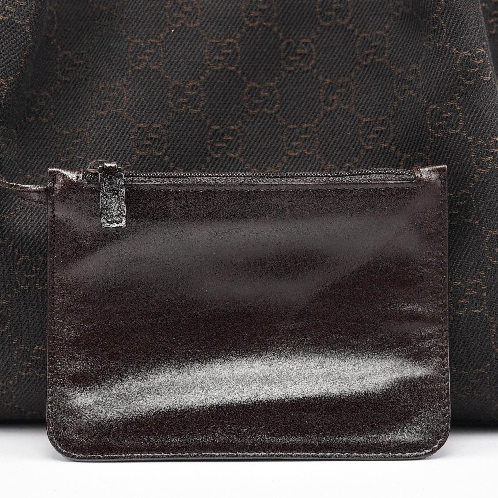 101919 Brown GG Leather Tote Bag