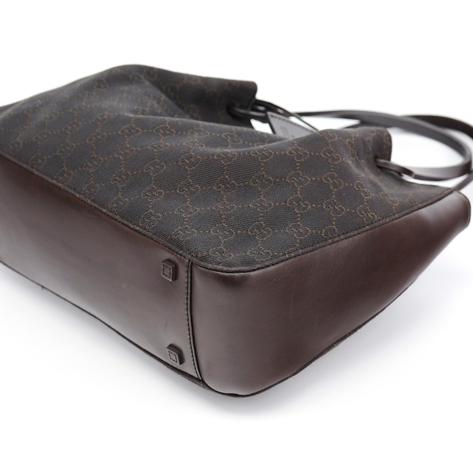 101919 Brown GG Leather Tote Bag