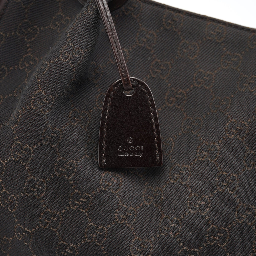 101919 Brown GG Leather Tote Bag