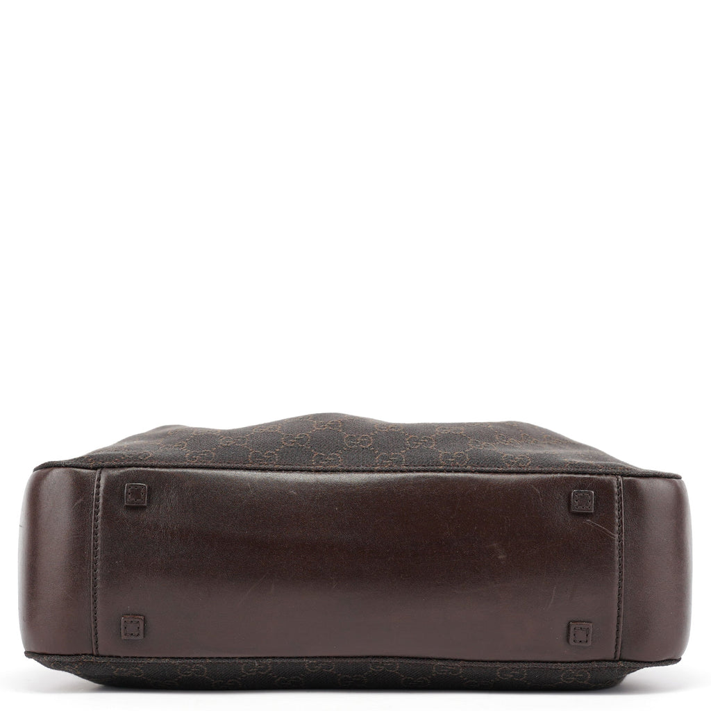 101919 Brown GG Leather Tote Bag