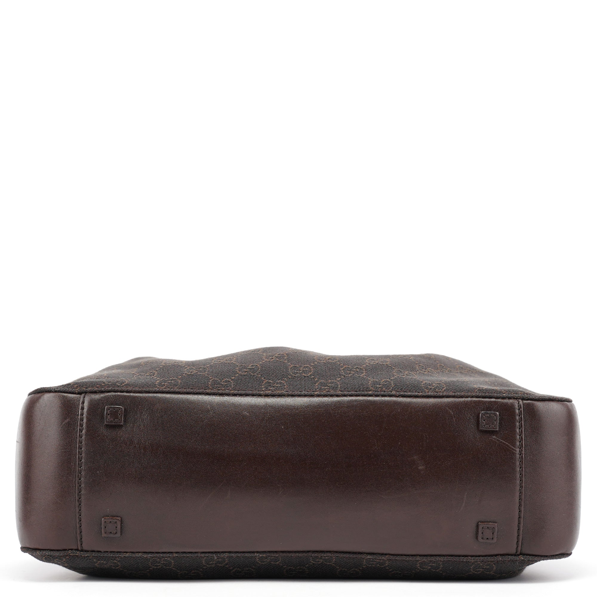 101919 Brown GG Leather Tote Bag
