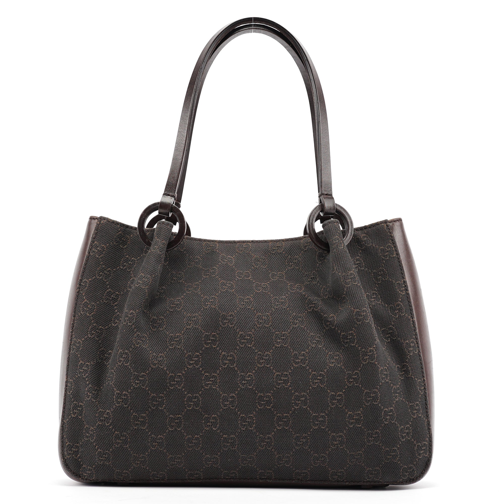 101919 Brown GG Leather Tote Bag