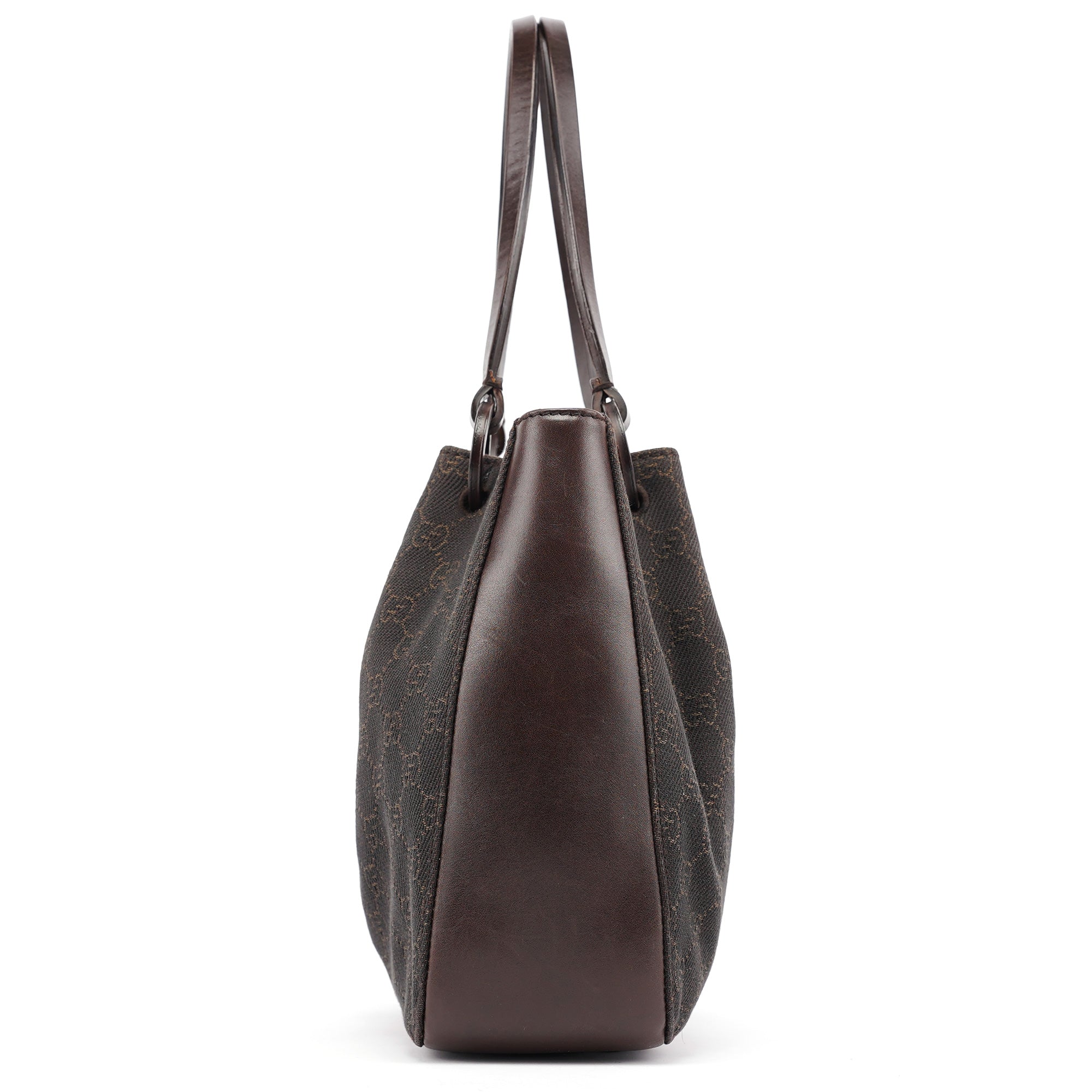 101919 Brown GG Leather Tote Bag