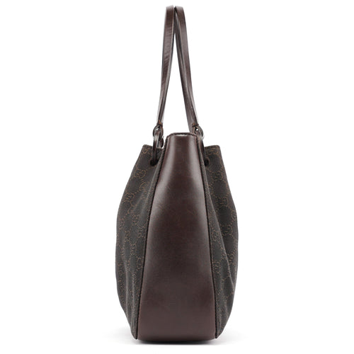 101919 Brown GG Leather Tote Bag