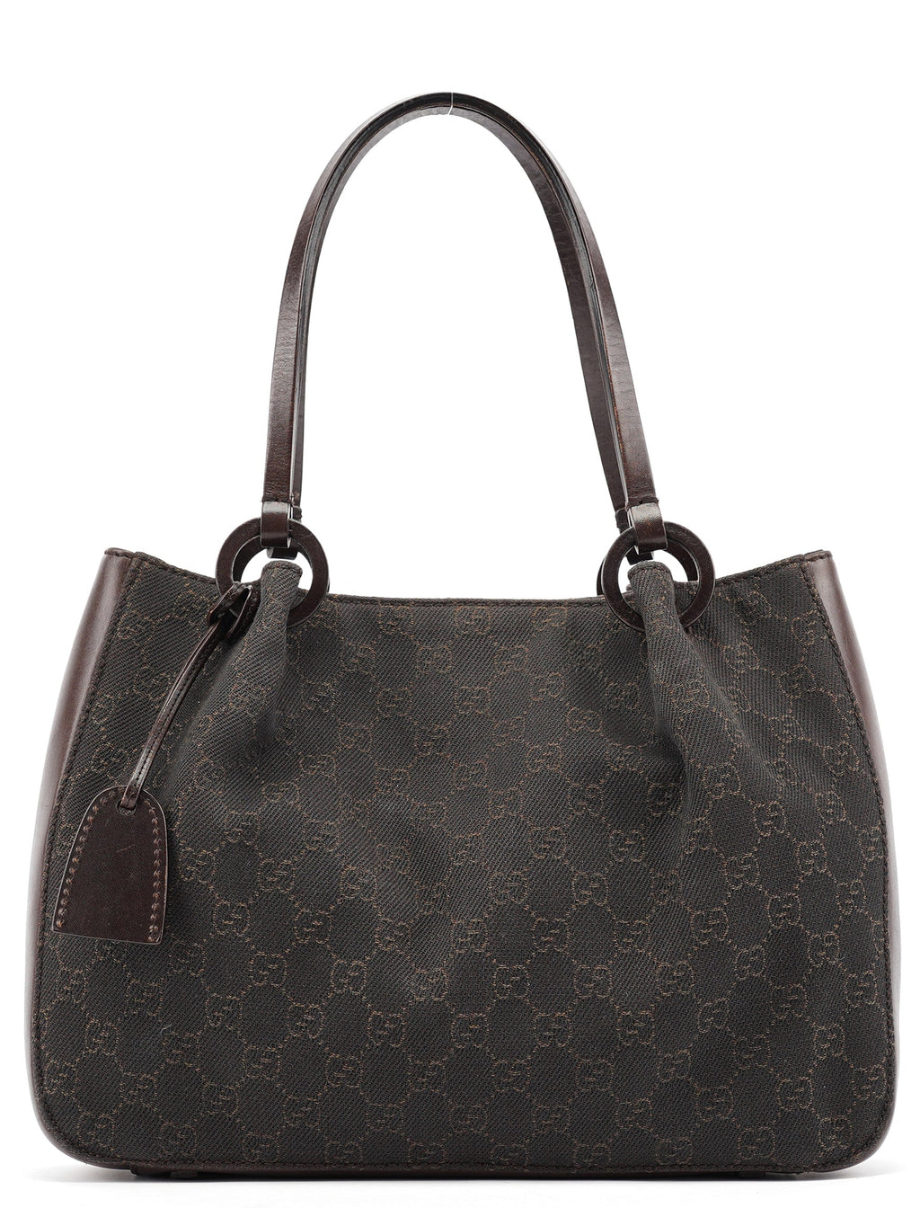 101919 Brown GG Leather Tote Bag