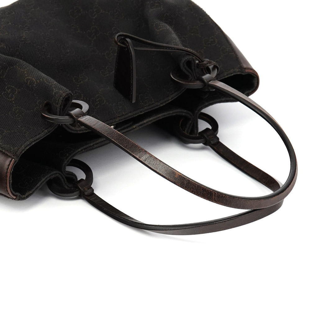101919 Brown GG Leather Tote Bag