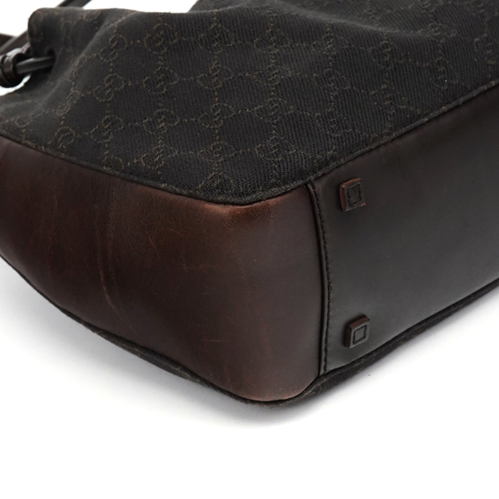 101919 Brown GG Leather Tote Bag