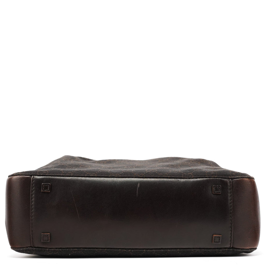 101919 Brown GG Leather Tote Bag