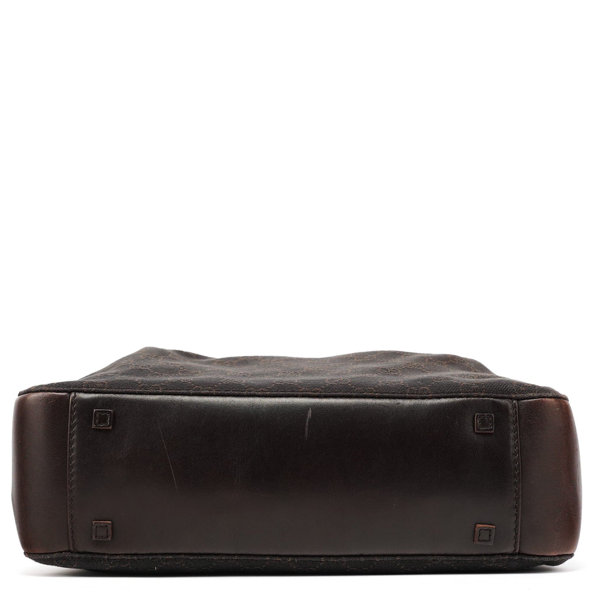 101919 Brown GG Leather Tote Bag