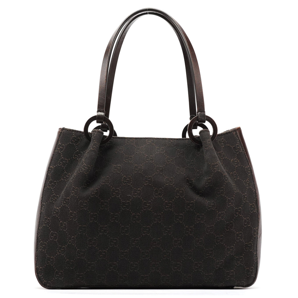 101919 Brown GG Leather Tote Bag