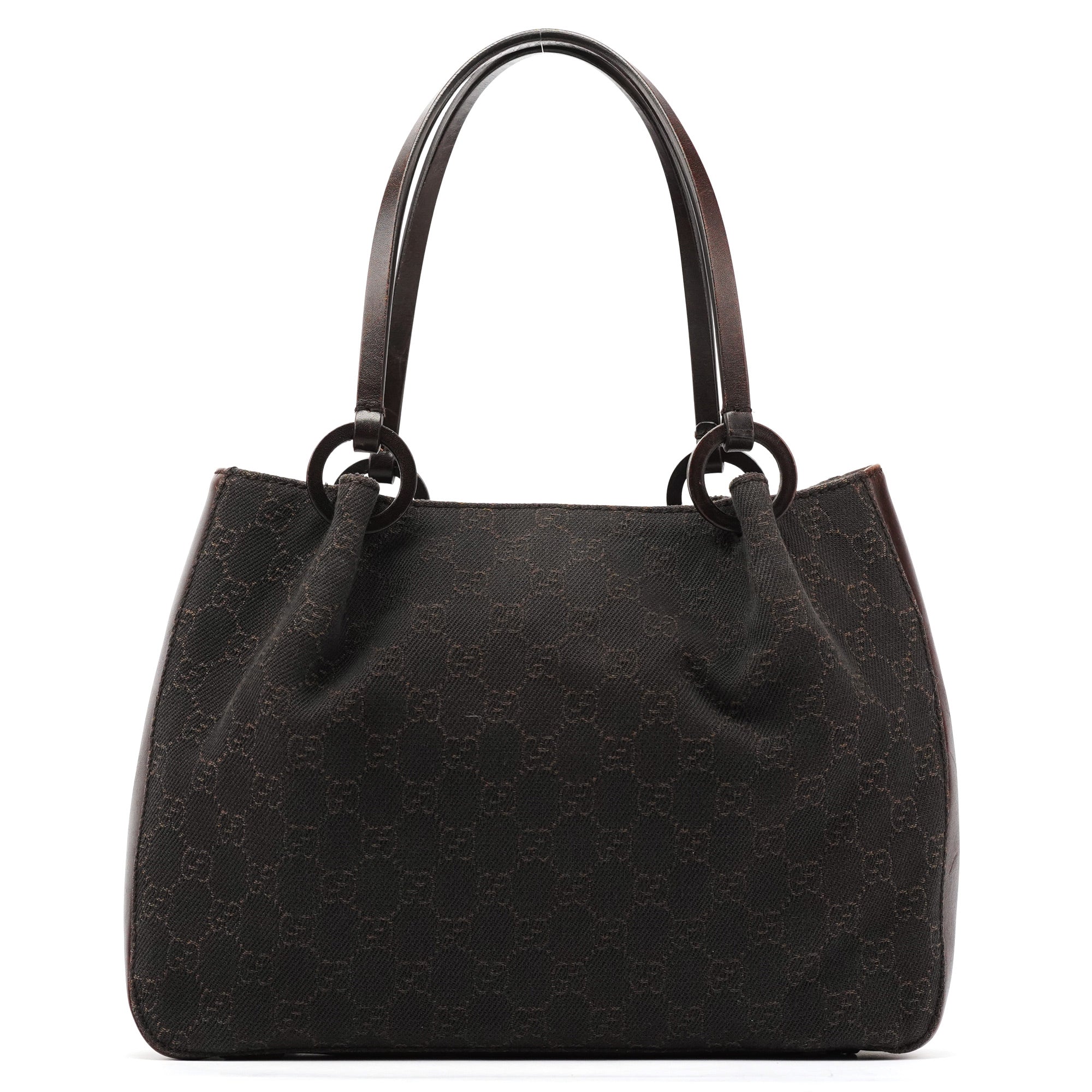 101919 Brown GG Leather Tote Bag