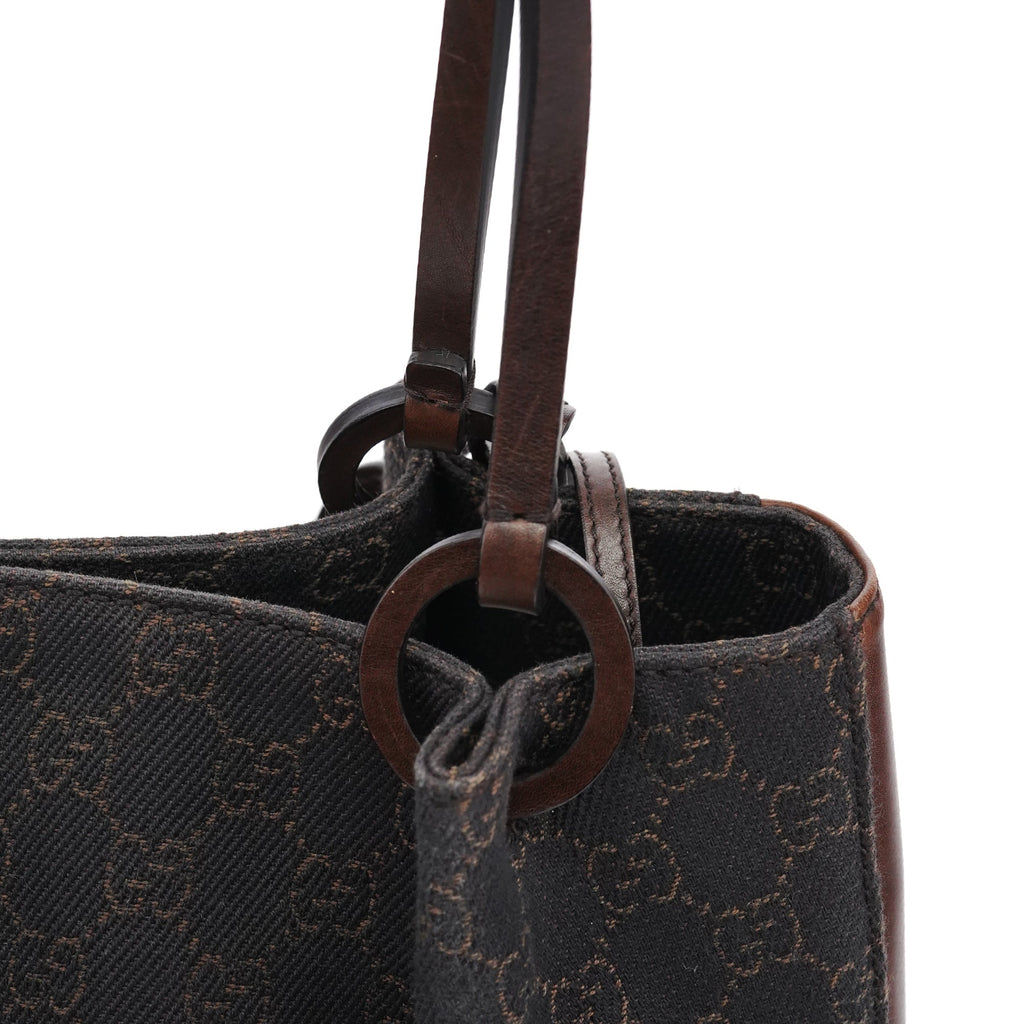 101919 Brown GG Leather Tote Bag