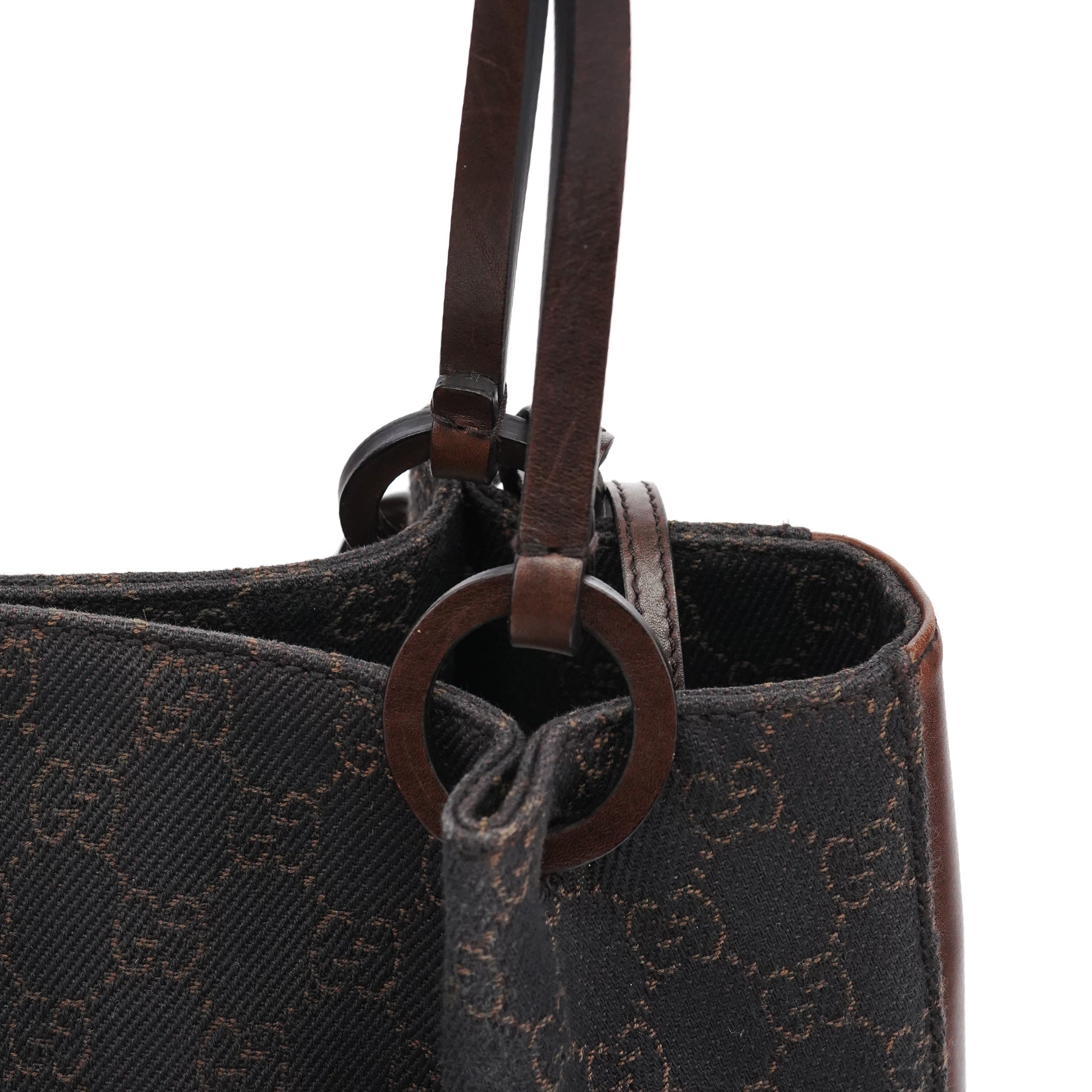 101919 Brown GG Leather Tote Bag