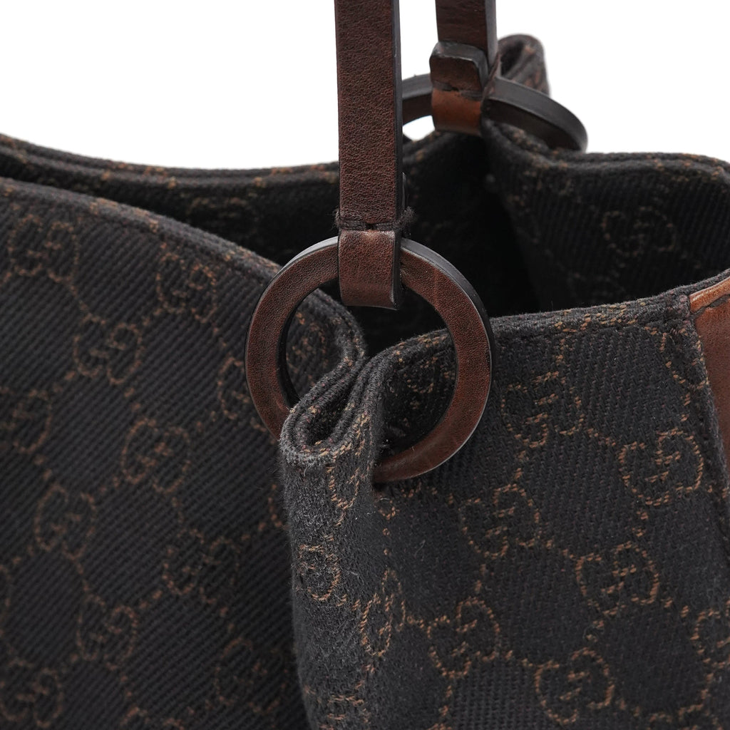 101919 Brown GG Leather Tote Bag