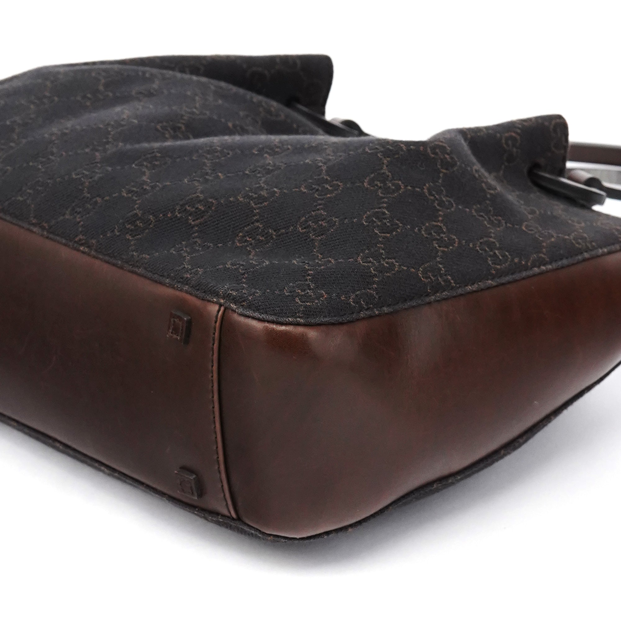 101919 Brown GG Leather Tote Bag