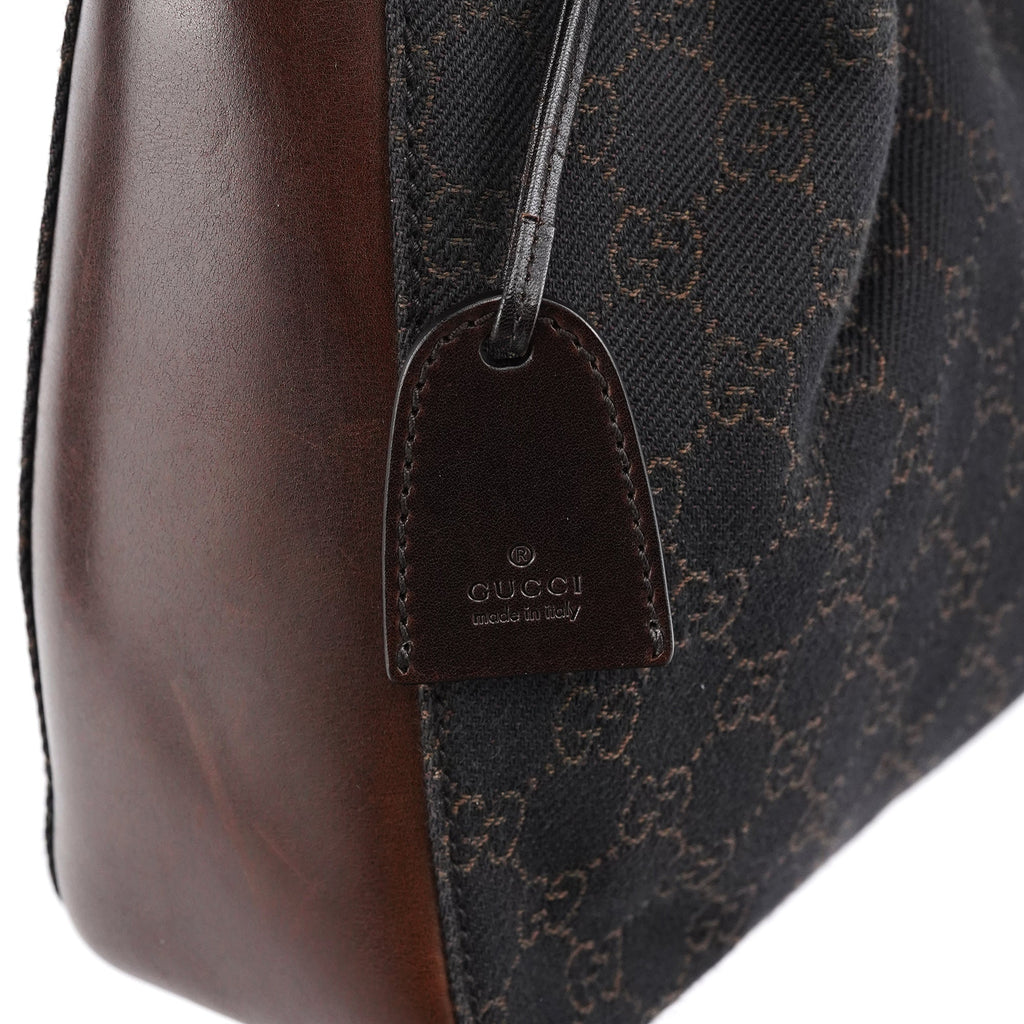 101919 Brown GG Leather Tote Bag