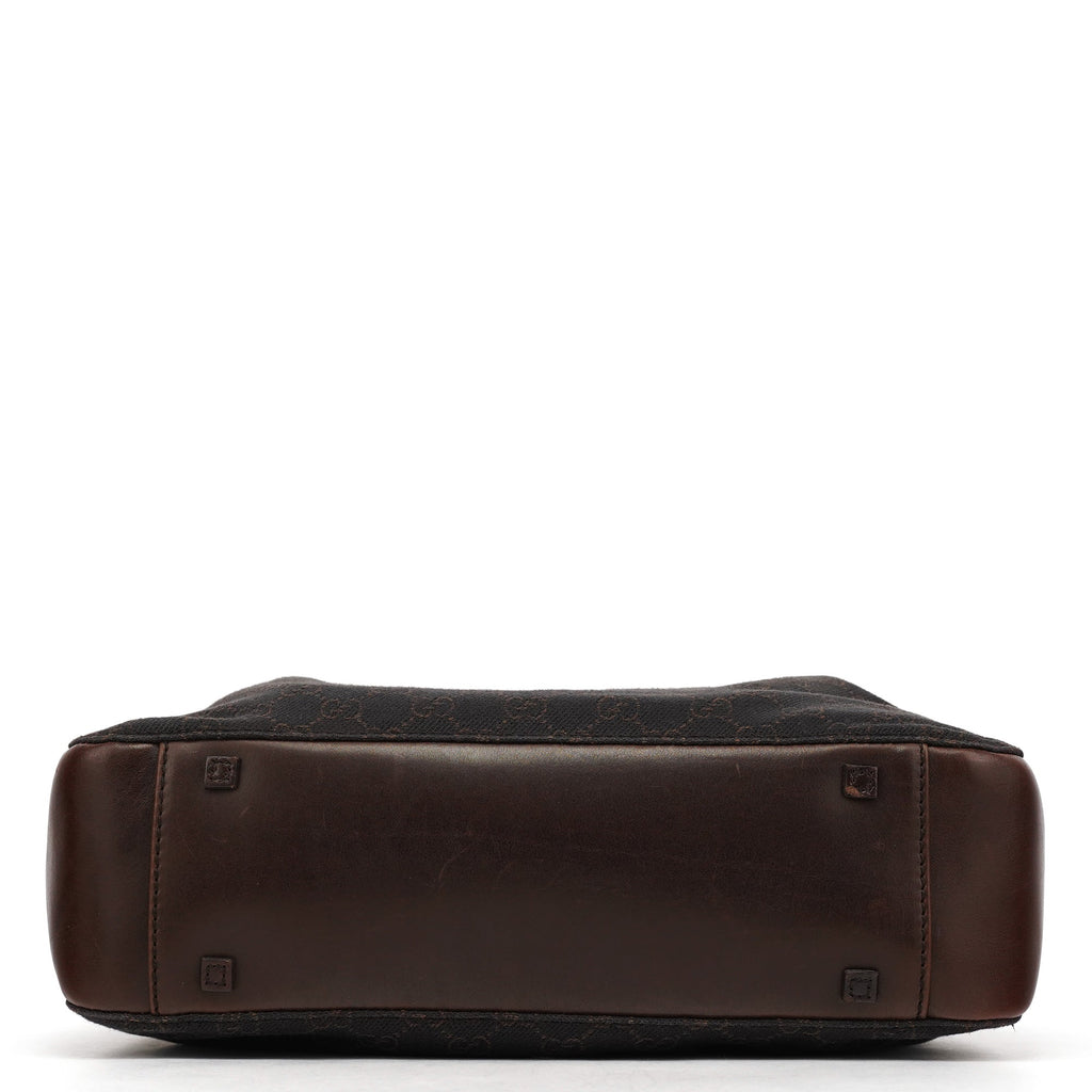 101919 Brown GG Leather Tote Bag