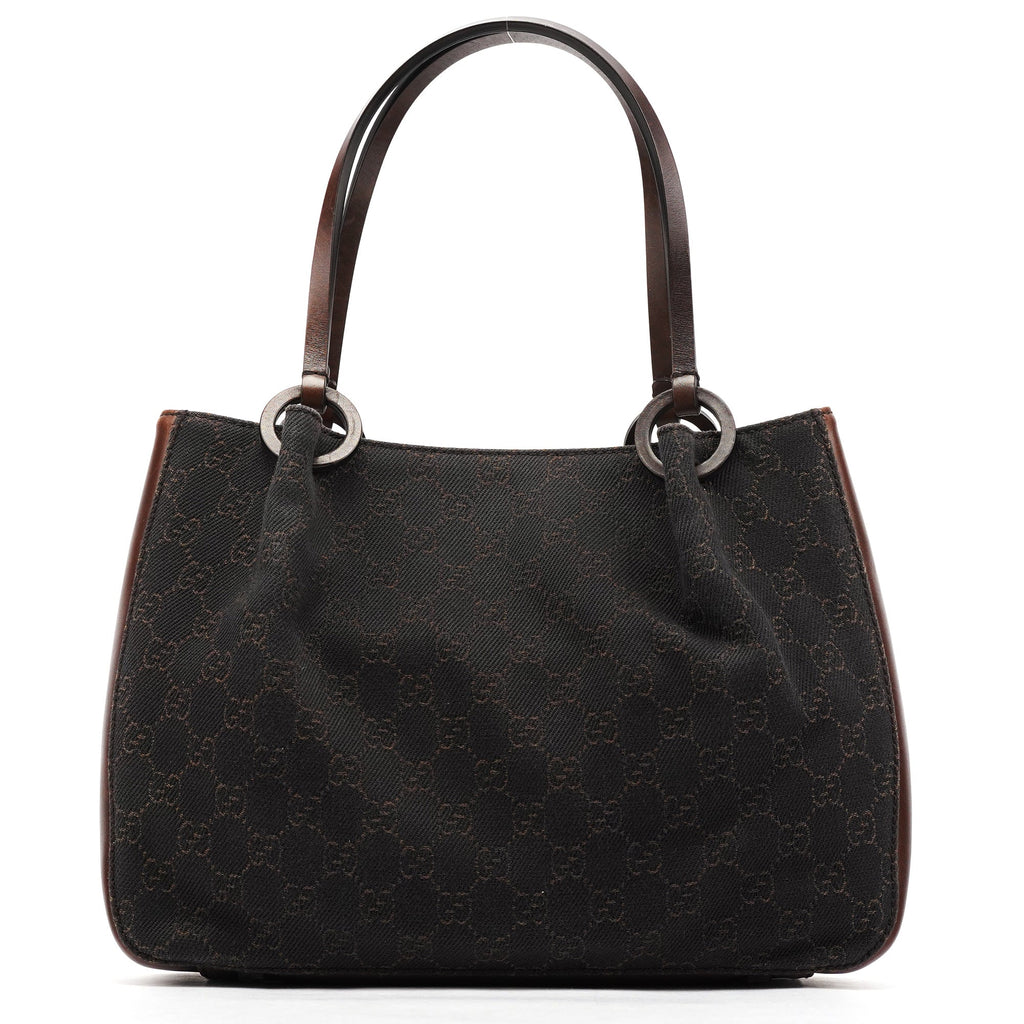 101919 Brown GG Leather Tote Bag