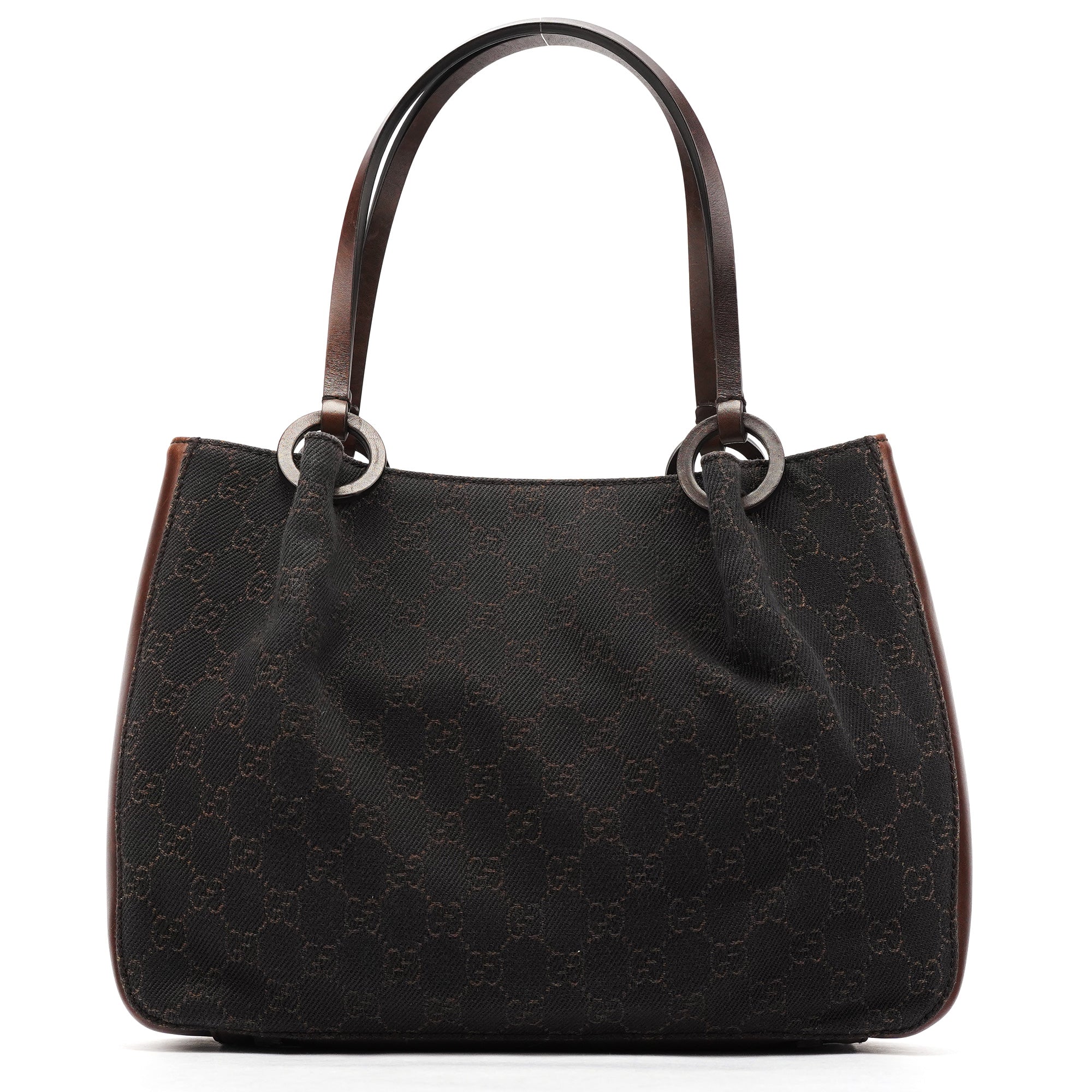 101919 Brown GG Leather Tote Bag