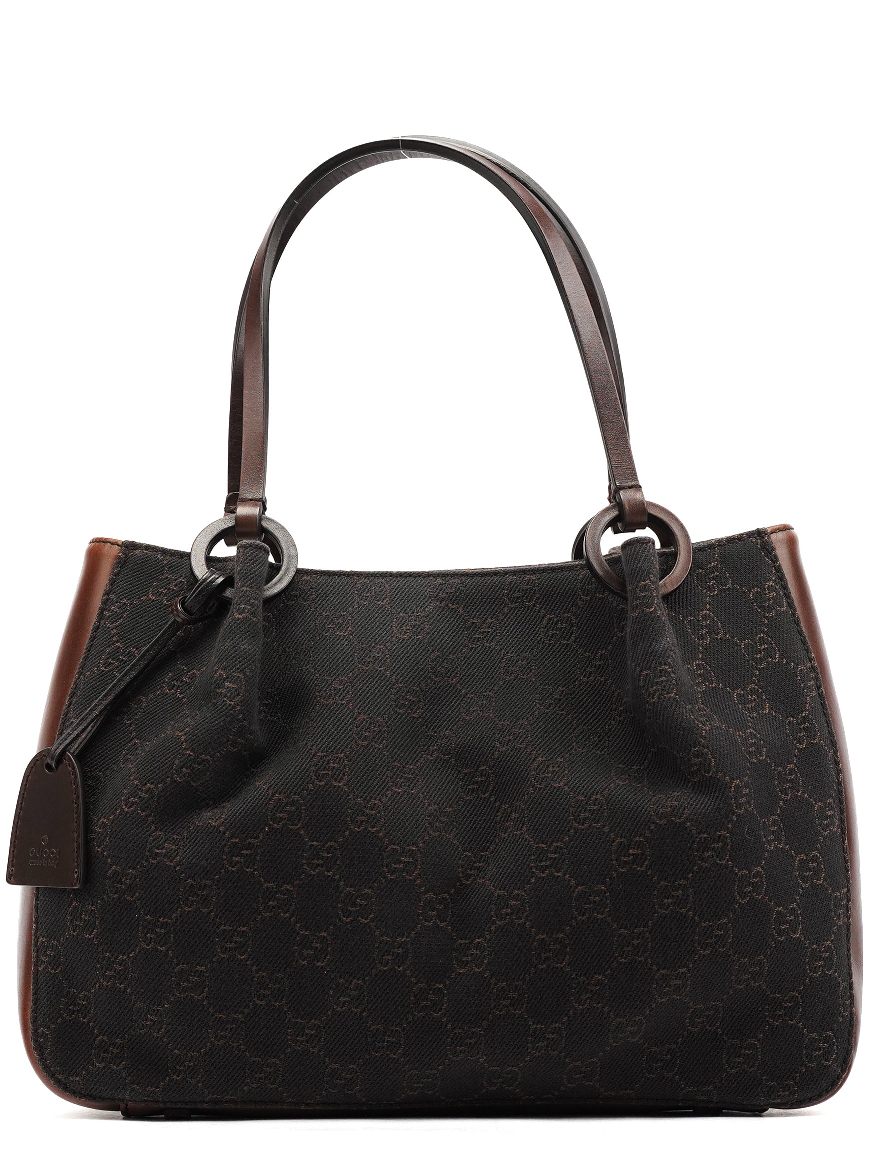 101919 Brown GG Leather Tote Bag