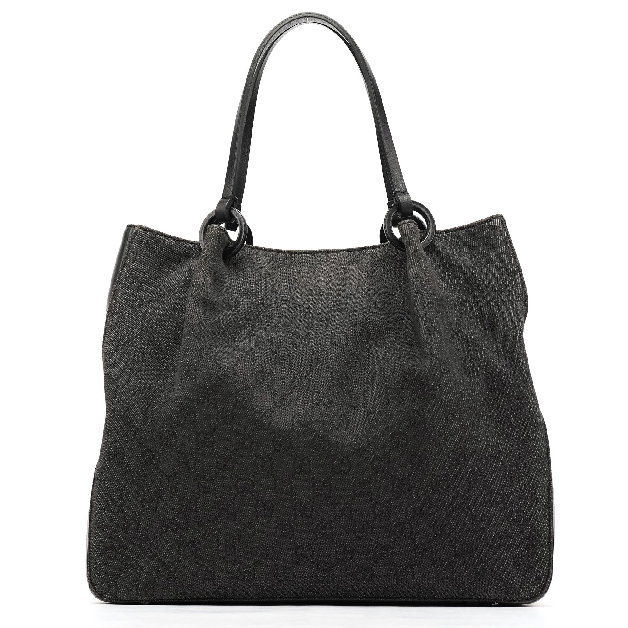 101920 Anthracite GG Canvas Tote Bag