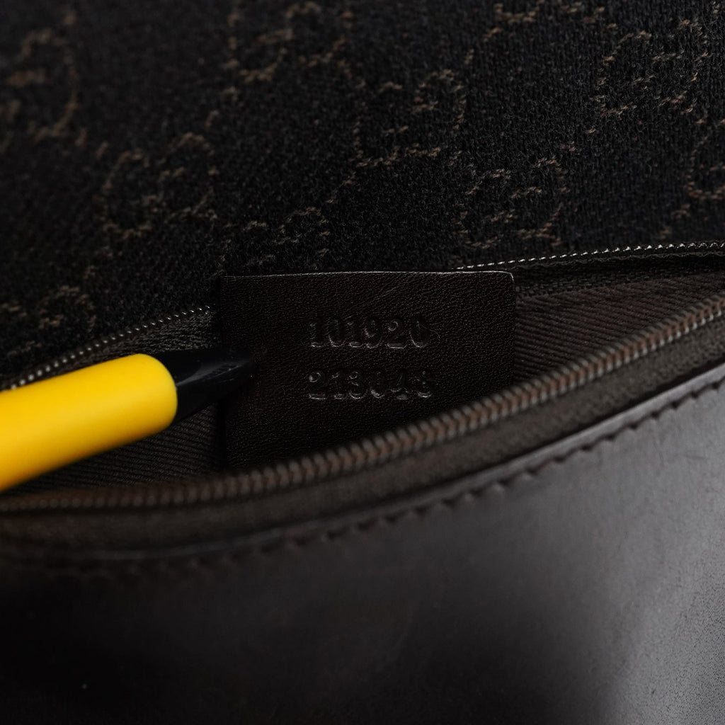 101920 Brown GG Leather Tote Bag