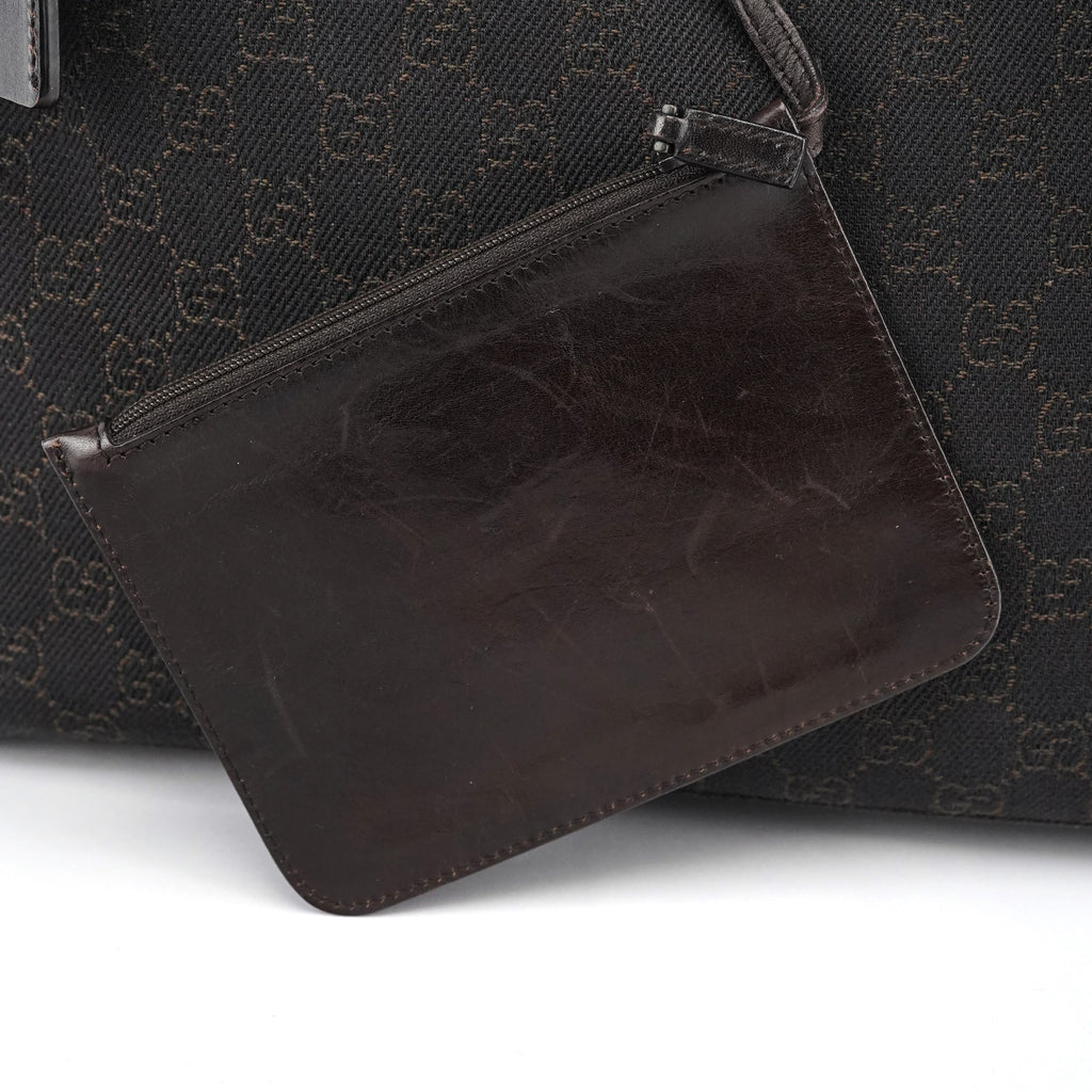101920 Brown GG Leather Tote Bag
