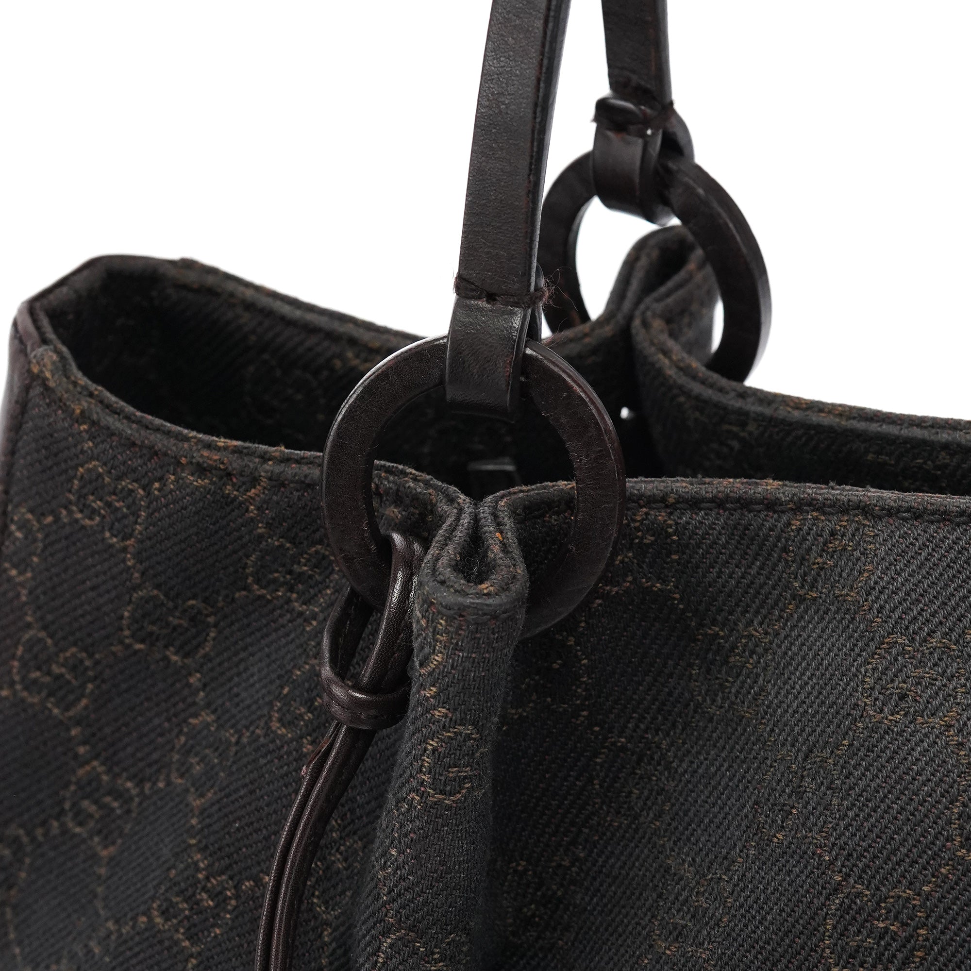 101920 Brown GG Leather Tote Bag