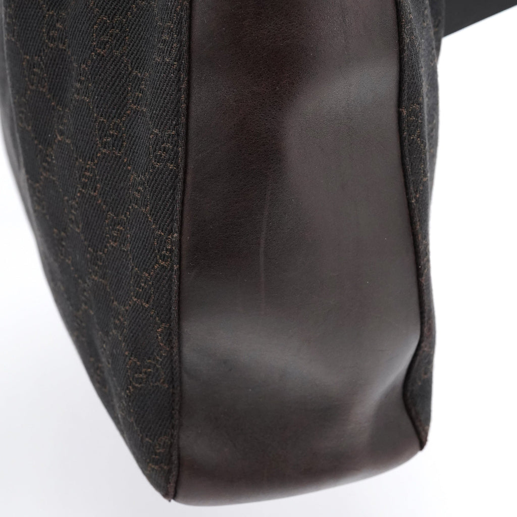 101920 Brown GG Leather Tote Bag