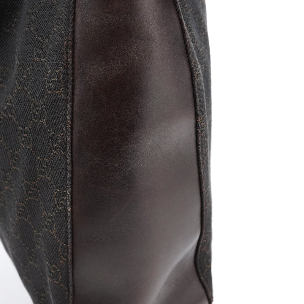 101920 Brown GG Leather Tote Bag