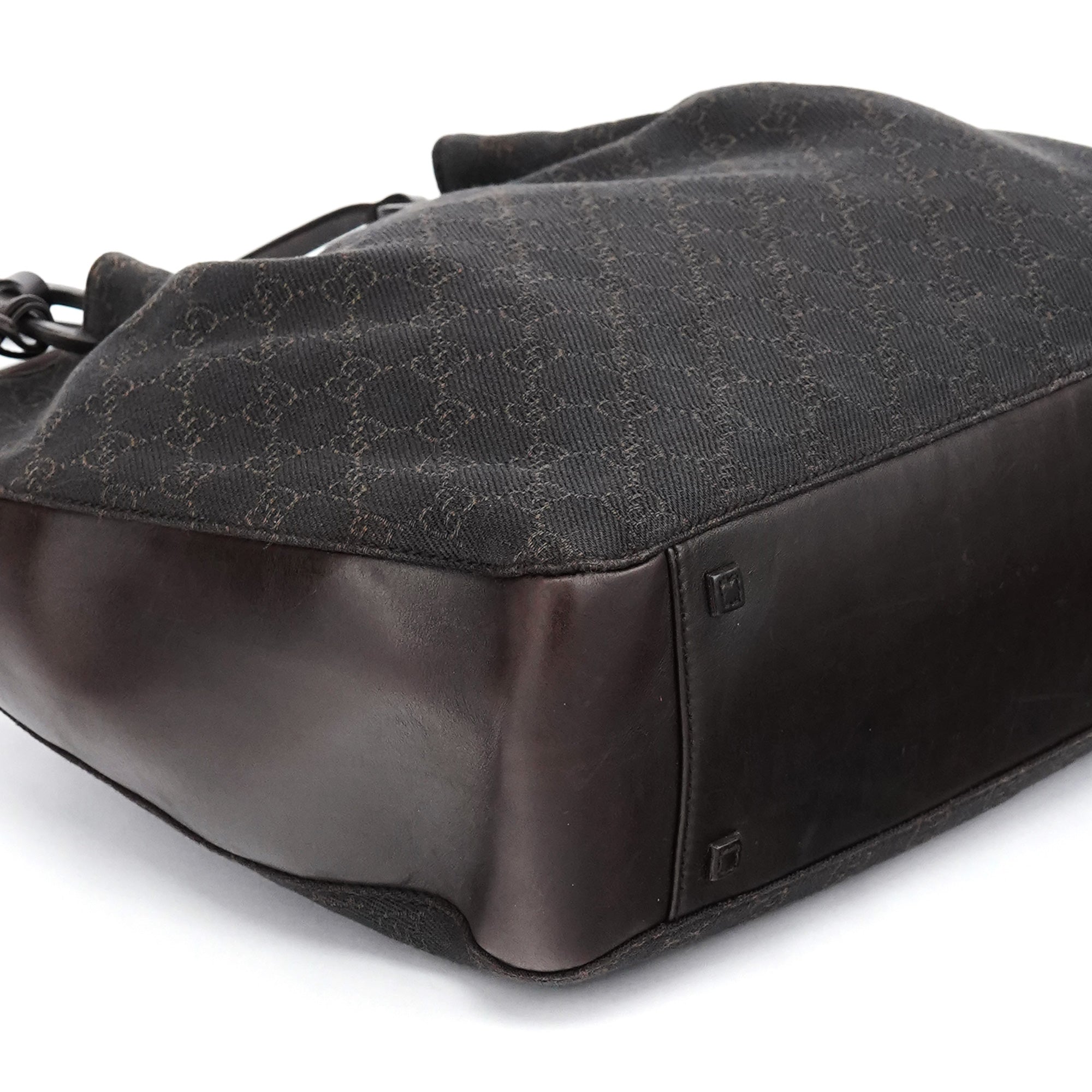 101920 Brown GG Leather Tote Bag